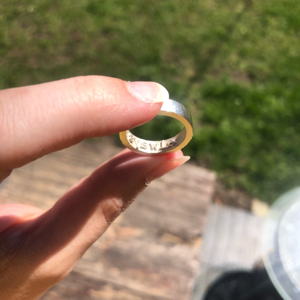 Inner Message Sterling Silver Imprint Ring S 7.5